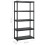VidaXL vidaXL Storage Shelf 5-Tier Black Plastic Display Rack Storage Organiser Home 6