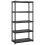 VidaXL vidaXL Storage Shelf 5-Tier Black Plastic Display Rack Storage Organiser Home 3
