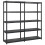 VidaXL vidaXL Storage Shelf 5-Tier Black Plastic Display Rack Storage Organiser Home 1