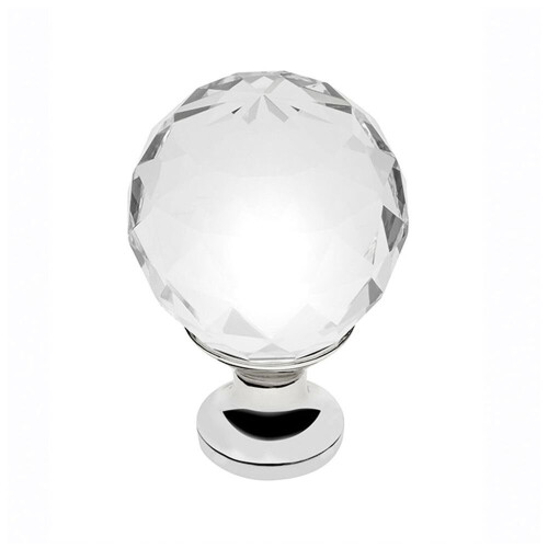 GTV (Chrome/Crystal) Cabinet door knob - Crystal Palace