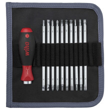 Wiha para o ateliê Conjunto de lâminas de reposição 11 peças para parafusos de fenda, cruciforme Phillips, parafusos Pozidriv, TORX interno