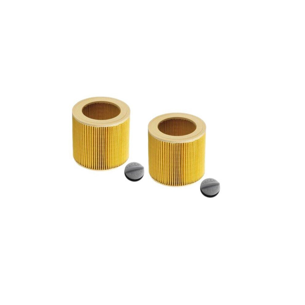 Kga Supplies 2 X Cartridge Filter For Karcher Mv2 Nt27/1 Wet & Dry Vacuum Cleaners
