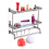 Living And Home (2 Tier) Chrome Towel Rail Holder Wall Mounted Bathroom Rack Shelf 3
