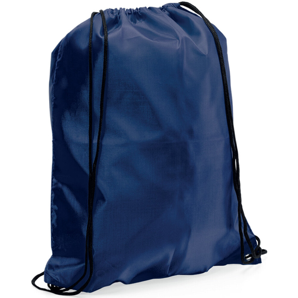 (Navy Blue) eBuyGB Drawstring Backpack Rucksack School Sports Gym Bag