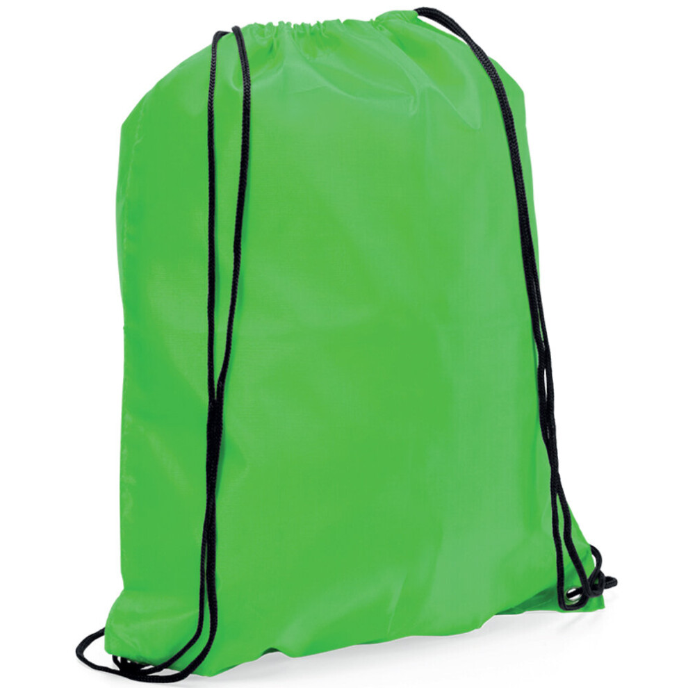 (Lime Green) eBuyGB Drawstring Backpack Rucksack School Sports Gym Bag