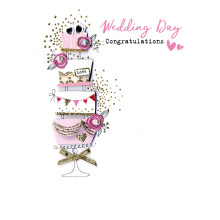 Wedding Day Congratulations Irresistible Greeting Card Embellished Cards