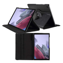 Case For Samsung Galaxy Tab A7 Lite Black PU Leather 360 Degree Rotating Cover