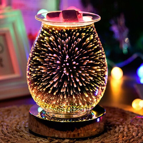 (UK Plug) Glass Electric Wax Warmer Aroma Touch Lamp Diffuser
