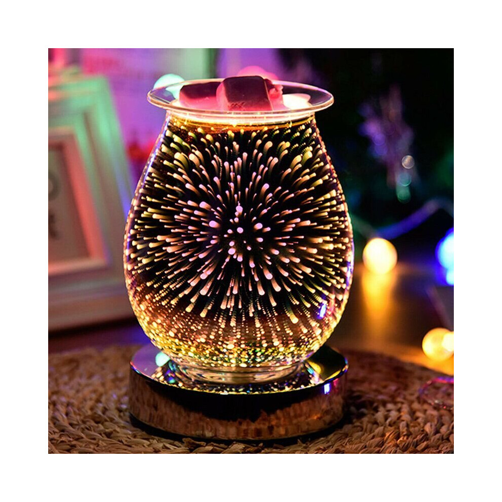 (UK Plug) Glass Electric Wax Warmer Aroma Touch Lamp Diffuser