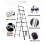 (6+7 Step) A-frame Aluminium Step Ladder Anti-Slip Extendable 5