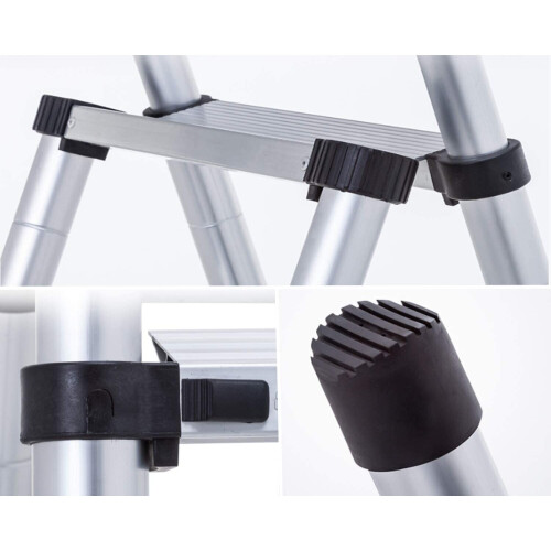 (6+7 Step) A-frame Aluminium Step Ladder Anti-Slip Extendable 2