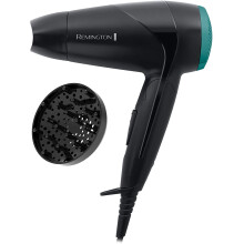 Remington Folding Travel Hairdryer with Mini Concentrator and Diffuser, Worldwide Voltage - D1500