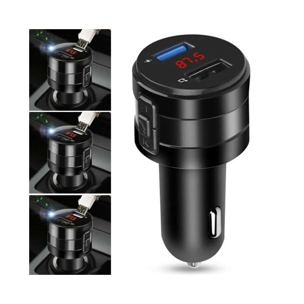 Bluetooth 5.0 Wireless Fm Transmitter Car Mp3 Aux Radio 2 Usb Charger Hands-Free 699346133017
