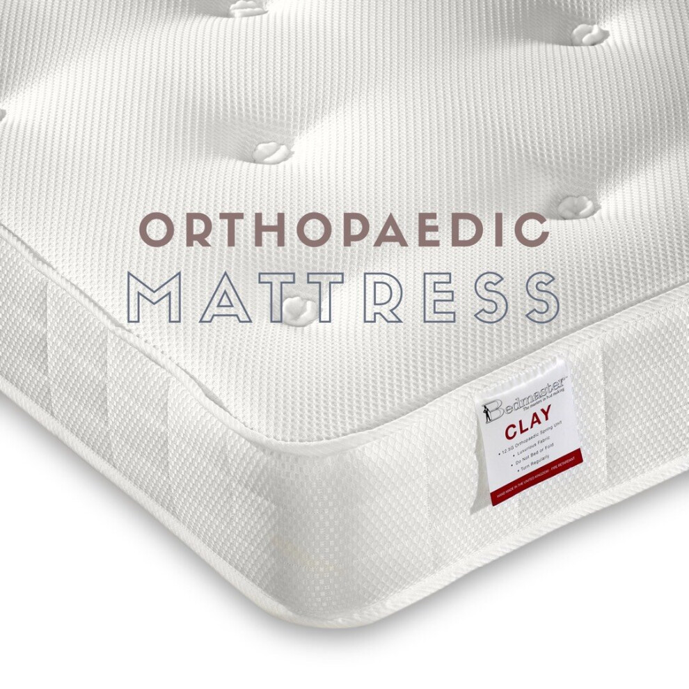 (Small Single) Clay Orthopaedic Low Profile Spring Mattress