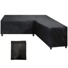 (270 x 270 x 90 cm) Youngshion Heavy Duty 420D Oxford V-shape Garden Rattan Corner Furniture Cover Waterproof Indoor Outdoor Sofa Desk Chair Protect with Drawstring Lock