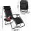 2 PK Portable Reclining Zero Gravity Chair With Cup Phone Holder 2