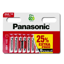 (Pack of 10) Genuine PANASONIC AAA Zinc Carbon Batteries