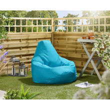 Blue Highback Beanbag For Kids Waterproof Indoor Outdoor Garden Beach