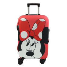(L, Minnie) Minnie And Mickey Travel Suitcase Protective Cover Elastic Dust Case