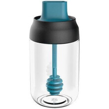 (Honey Blue) Spice Jar Spoon Cap Sealed Seasoning Bottle