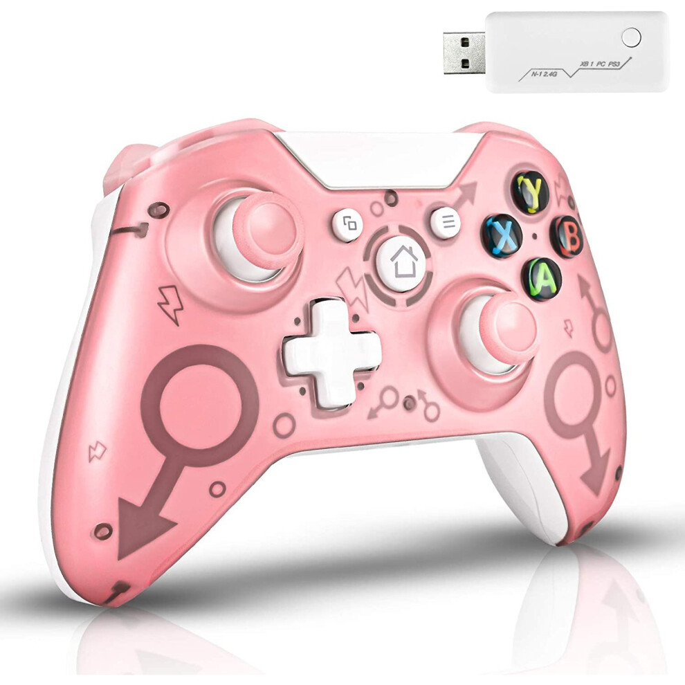 (Pink) Xbox One Wireless Controller Compatible  PC/Xbox Series X/PS3