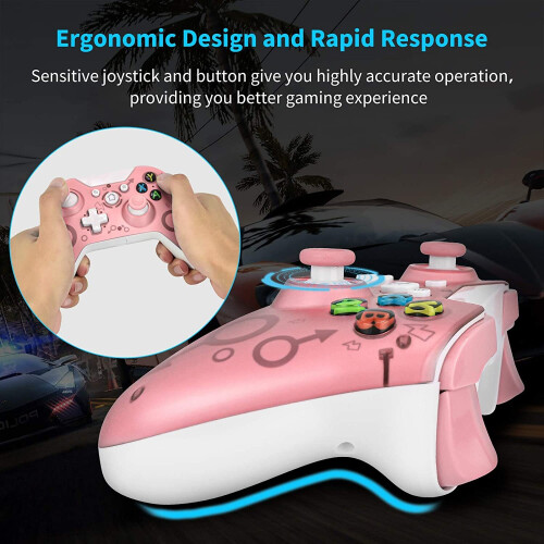 (Pink) Xbox One Wireless Controller Compatible  PC/Xbox Series X/PS3 2