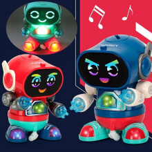 (Six Claw White) Children Electric Dancing Robots Toy Rock Light Music Early Education Walking Hot Seller Toddlers