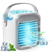 Air Conditioner, Mini Air Conditioner, Portable Air Conditioner 3-in-1 Air Cooler, 3 Speed 7 Colors USB Rechargeable Evaporative Cooler Air