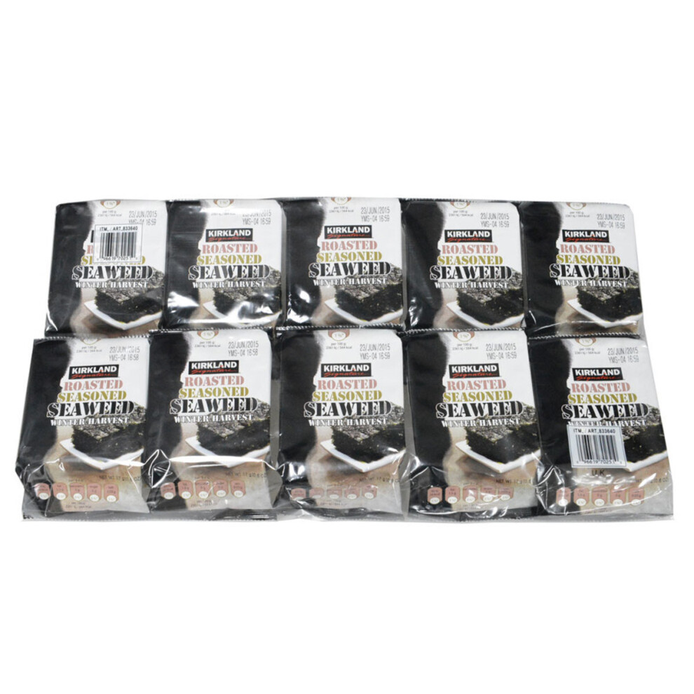 Kirkland Signature Roasted Seasoned Seaweed  Pack of 10 x 17g