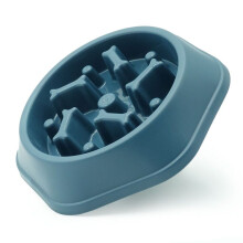(Blue) Anti-Choking Dog Slow Feeder Bowl Anti-Tumble