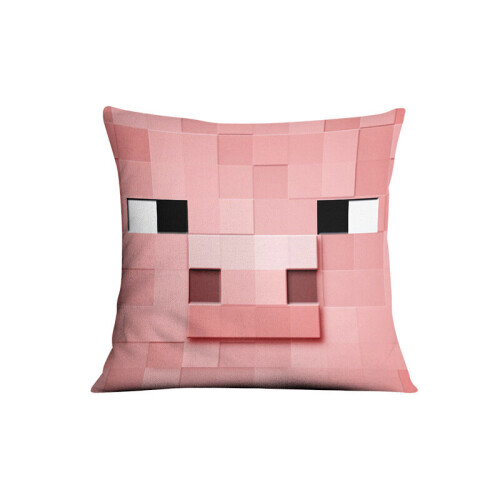 (4, Double-Sided Printed) Minecraft Pillowcase Cushion Cover Steve Creeper