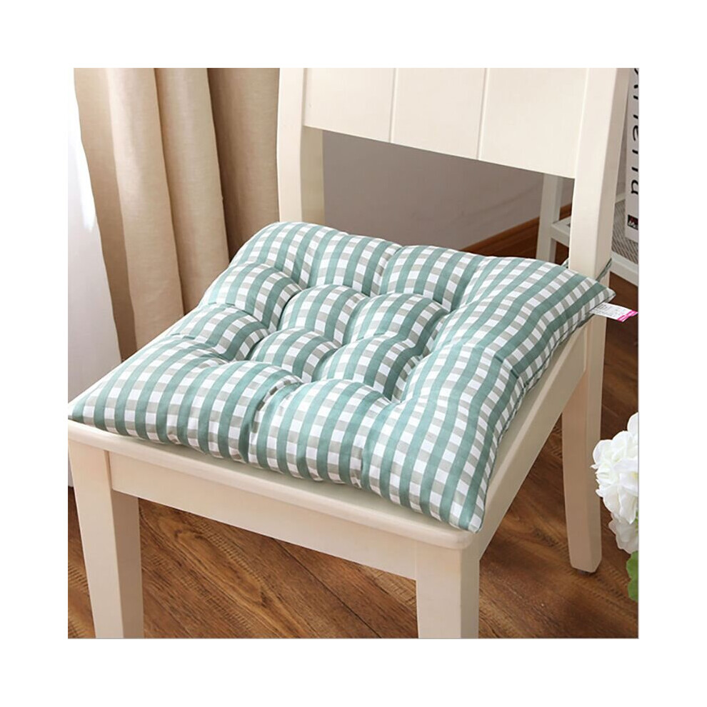 (Green, 40*40cm) Square Patio Sofa Soft Plain Seat Pad Chair Cushion