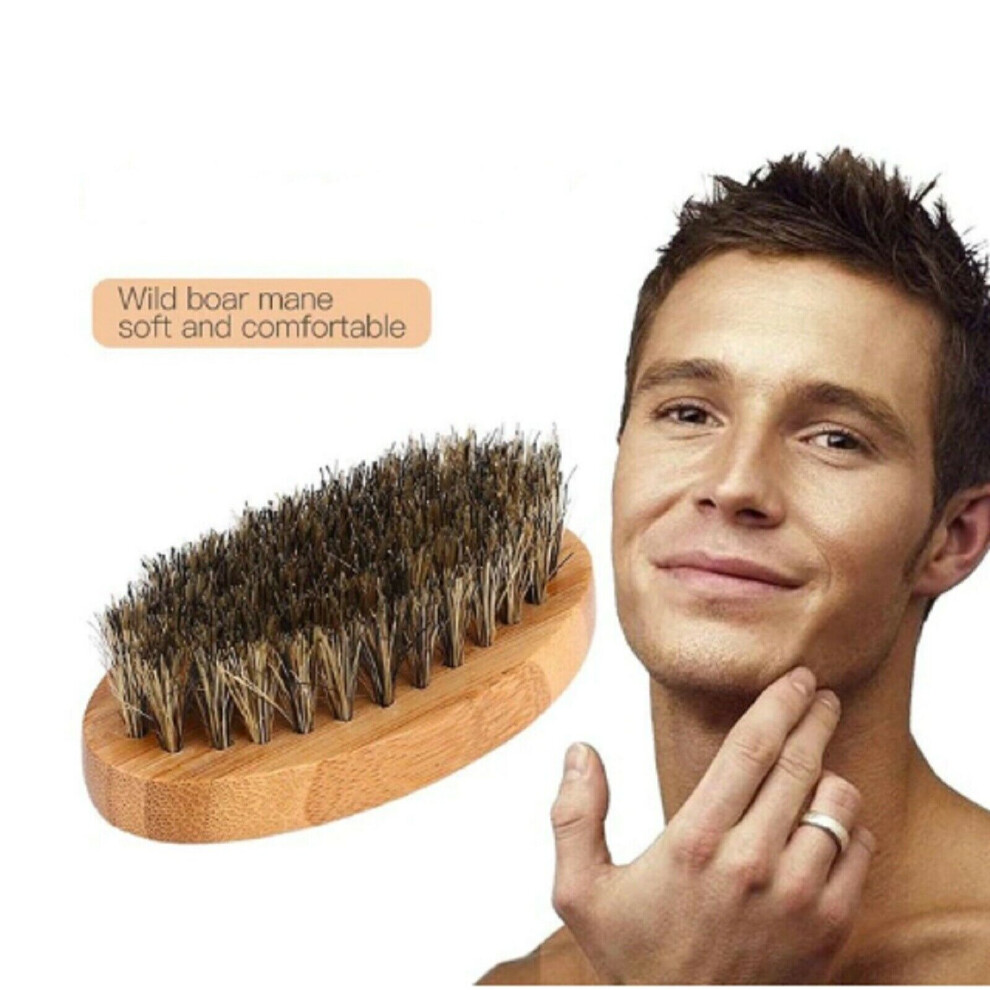 Nope Beard Brush, Boar Bristle Beard And Hair Brush By Well Groomed Wizard