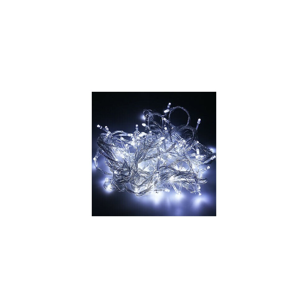 (10M 100 LED White?Wedding Party Lamp Décor, 220V Plug With UK Adapter) LED Mains Fairy String Lights Christmas Tree Party Outdoor Garden Lights