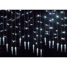 (White) 3.5M 96 LED Icicle Hanging Curtain Window Light Fairy String Xmas Home Decors