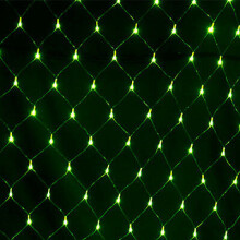 (Green, 1.5MX1.5M 96LED) LED String Fairy Net Lights Curtain Mesh Christmas Party Garden Outdoor Indoor