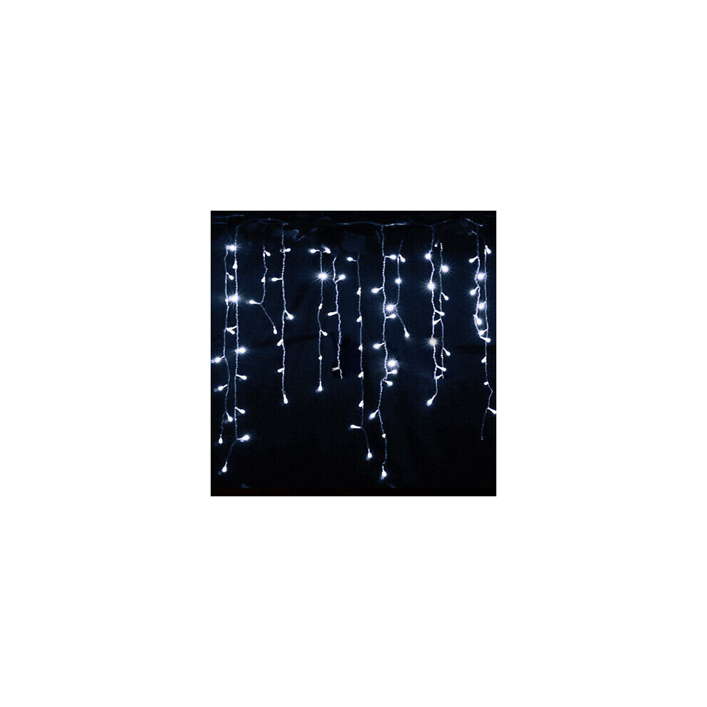 (#2 3.5M 96Led ? Indoor Outdoor Home Room Dec) 3.5M 96 Led Icicle Hanging Snowing Curtain Fairy Light Christmas Xmas Decor White