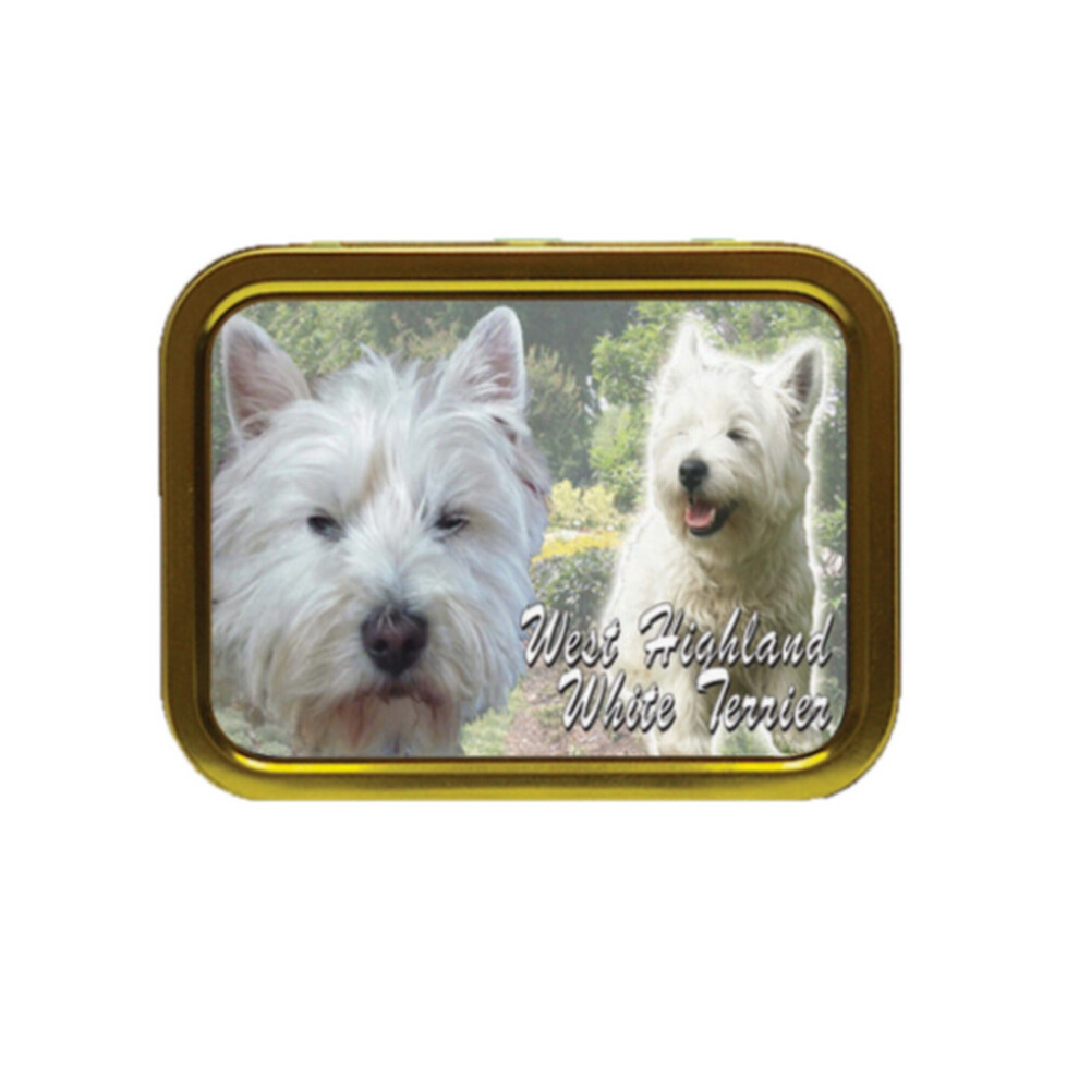 Personalised Gift Products White West Highland Terrier Dog Breed Tobacco Tin Gift & Smoking Products