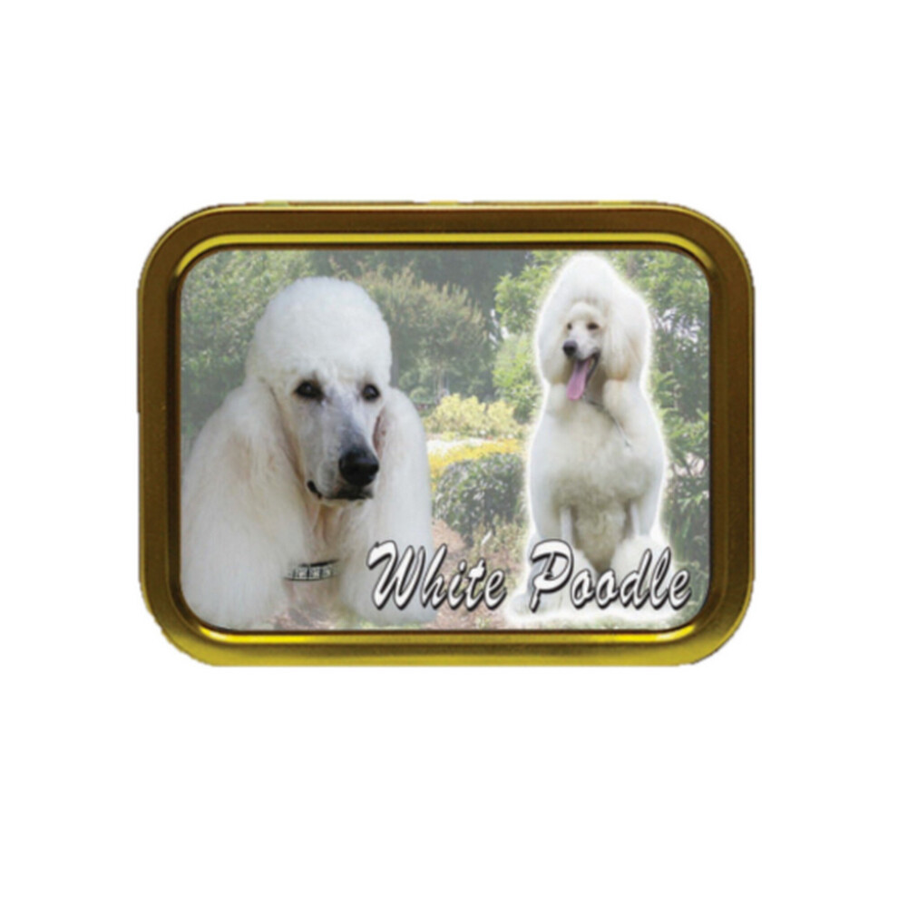 Personalised Gift Products White Poodle Dog Breed Tobacco Tin Gift & Smoking Products