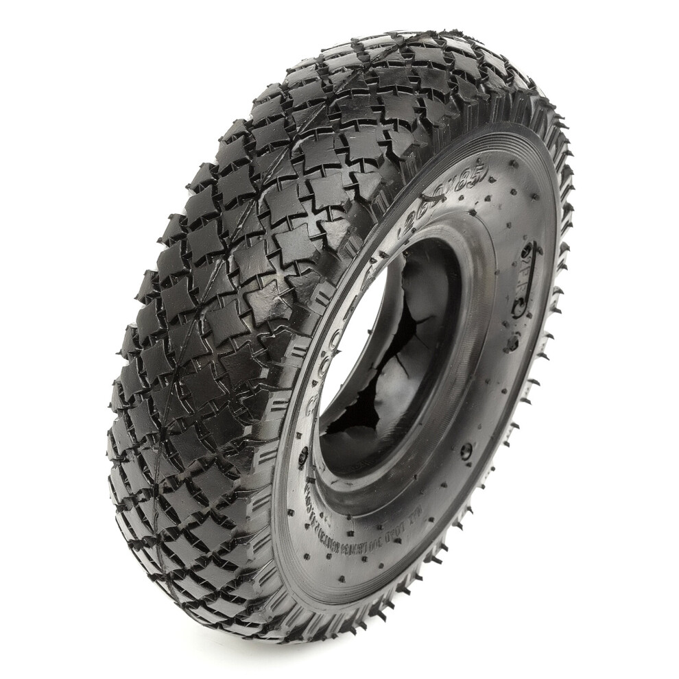 Tyre 260x85 Diamond Tread 2 Ply Mobility Scooter 4 Inch Wheel Rim