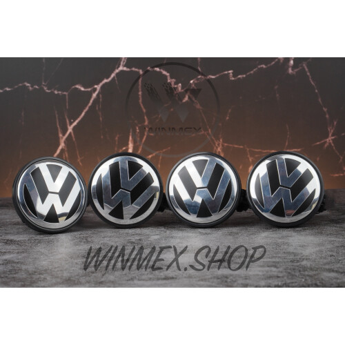 Volkswagen Set of 4 Volkswagen wheel centre alloy hub wheel caps badges 56mm