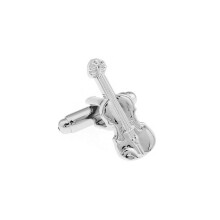 Music Silver Violin Novelty Cufflinks Wedding Gift Smart Musician Play Club Orchestra Opera