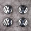 Volkswagen Set of 4 Volkswagen wheel centre alloy hub wheel caps badges 65mm 2