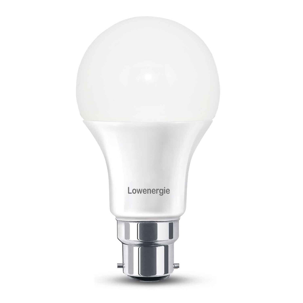 (7w LED 6000K Day White, B22 Bayonet) LED Energy Saving Light Bulb Traditional Globe GLS Shape 7, 10 & 15w 360 deg CFL