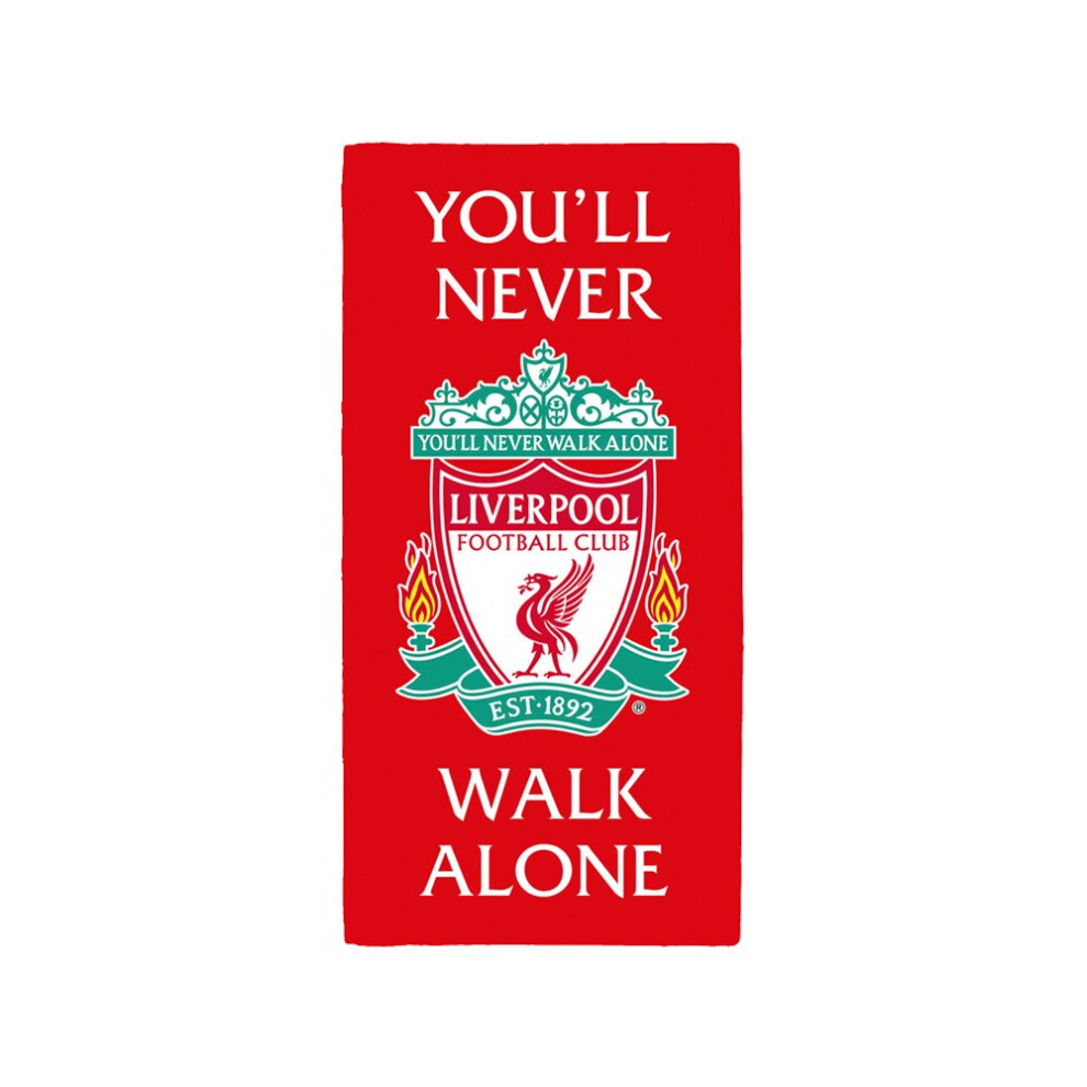Liverpool Fc 'Ynwa' 100% Cotton Towel 70X140cm Red