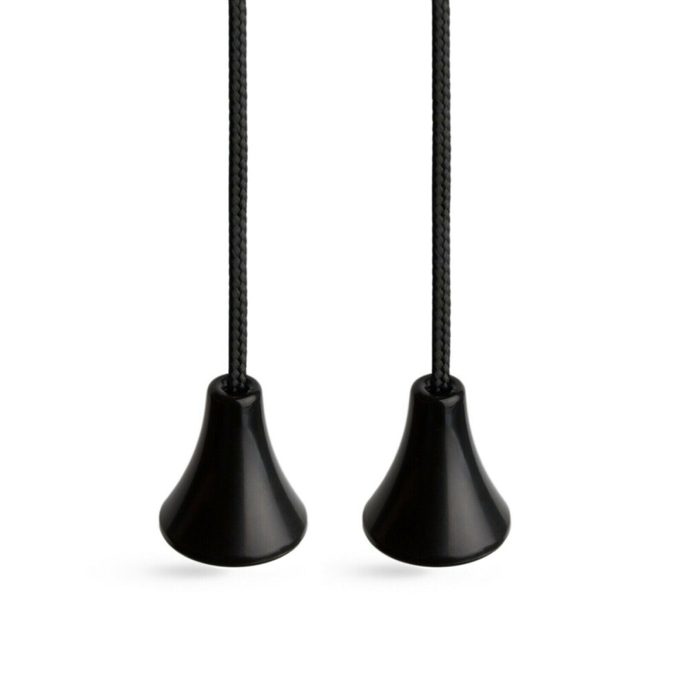 (Package Of 2) Contemporary Jet Black Cord & Classic Bell Handle.