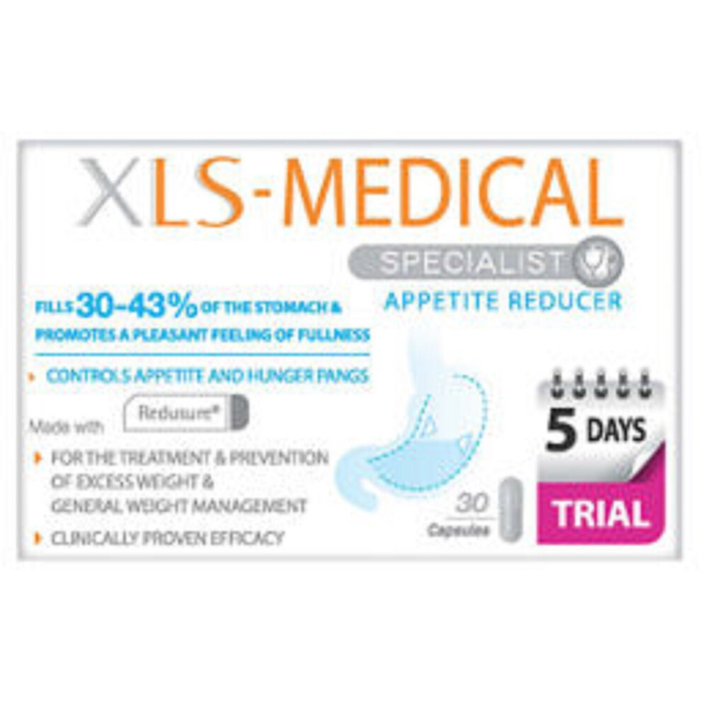 XLS-Medical Appetite Reducer 30 Capsules 5 Day Trial Supresses Appetite and Hunger EXPIRY JANUARY 2022