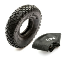 Tyre & Inner Tube 3.00-4 Diamond Tread Mini Moto Quad Bike 4 Inch