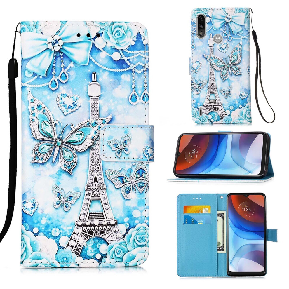 Motorola Moto G8 Power Lite Painted Leather Case Sea Waves