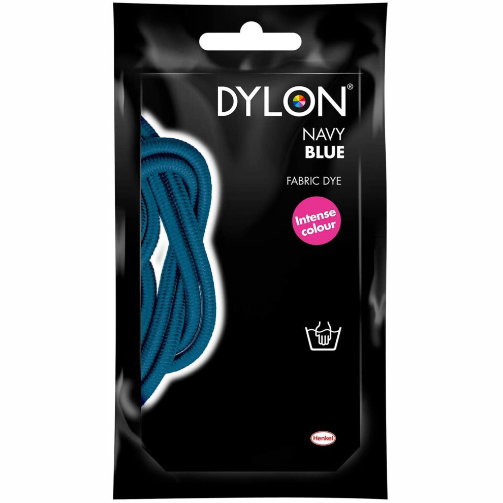 (Navy Blue) DYLON Hand Fabric Dye Sachet For Clothes & Soft Furnishings, 50g